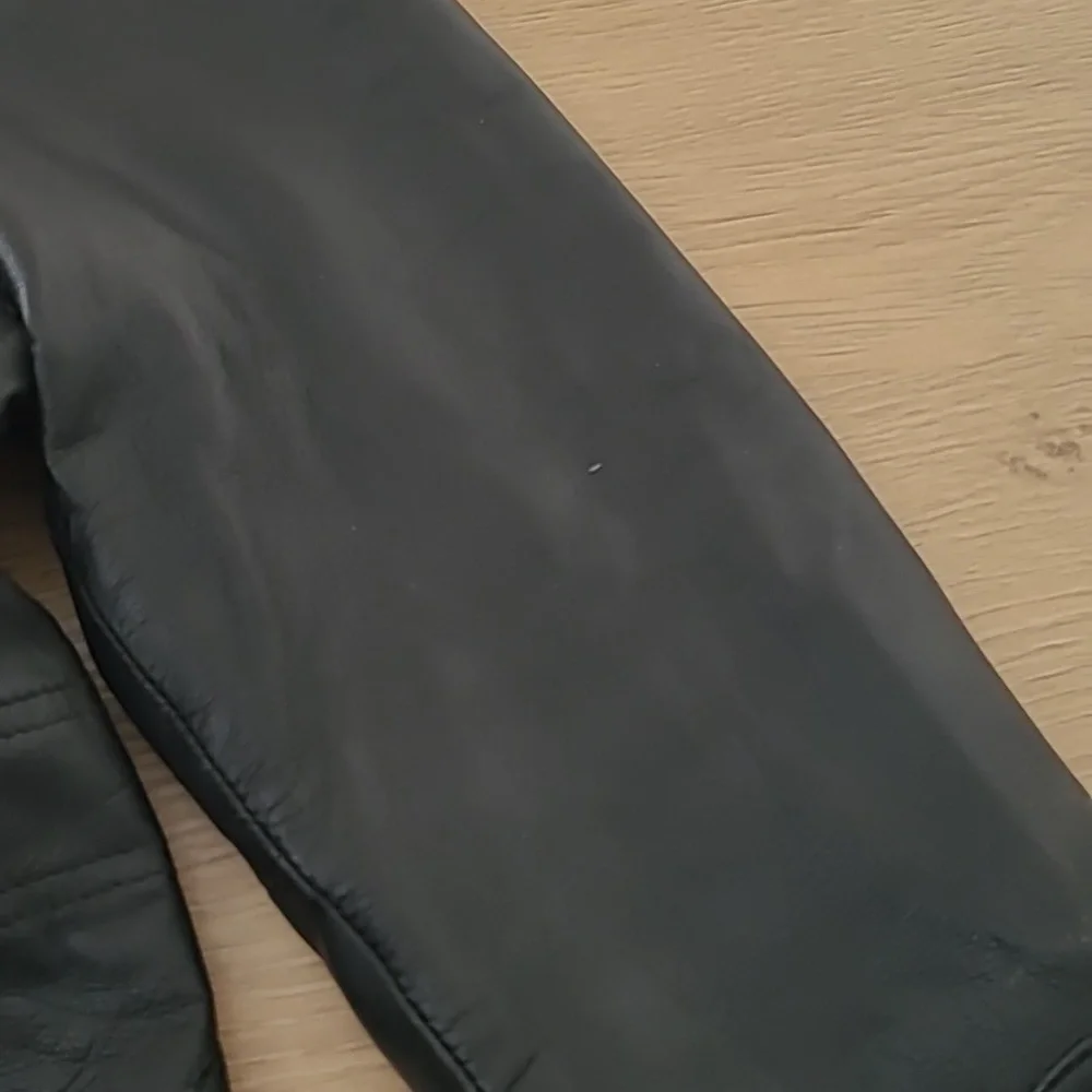 100% Genuine Leather Moto Biker Jacket Black Large - Picture 12 of 15
